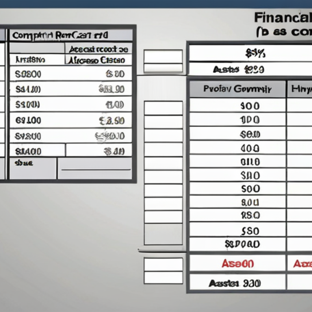 **

Prompt:  "Financial report card of a company, with sections labeled 'Sales,' 'Profit,' and 'Assets.'  Visual elements emphasizing growth and stability."

**